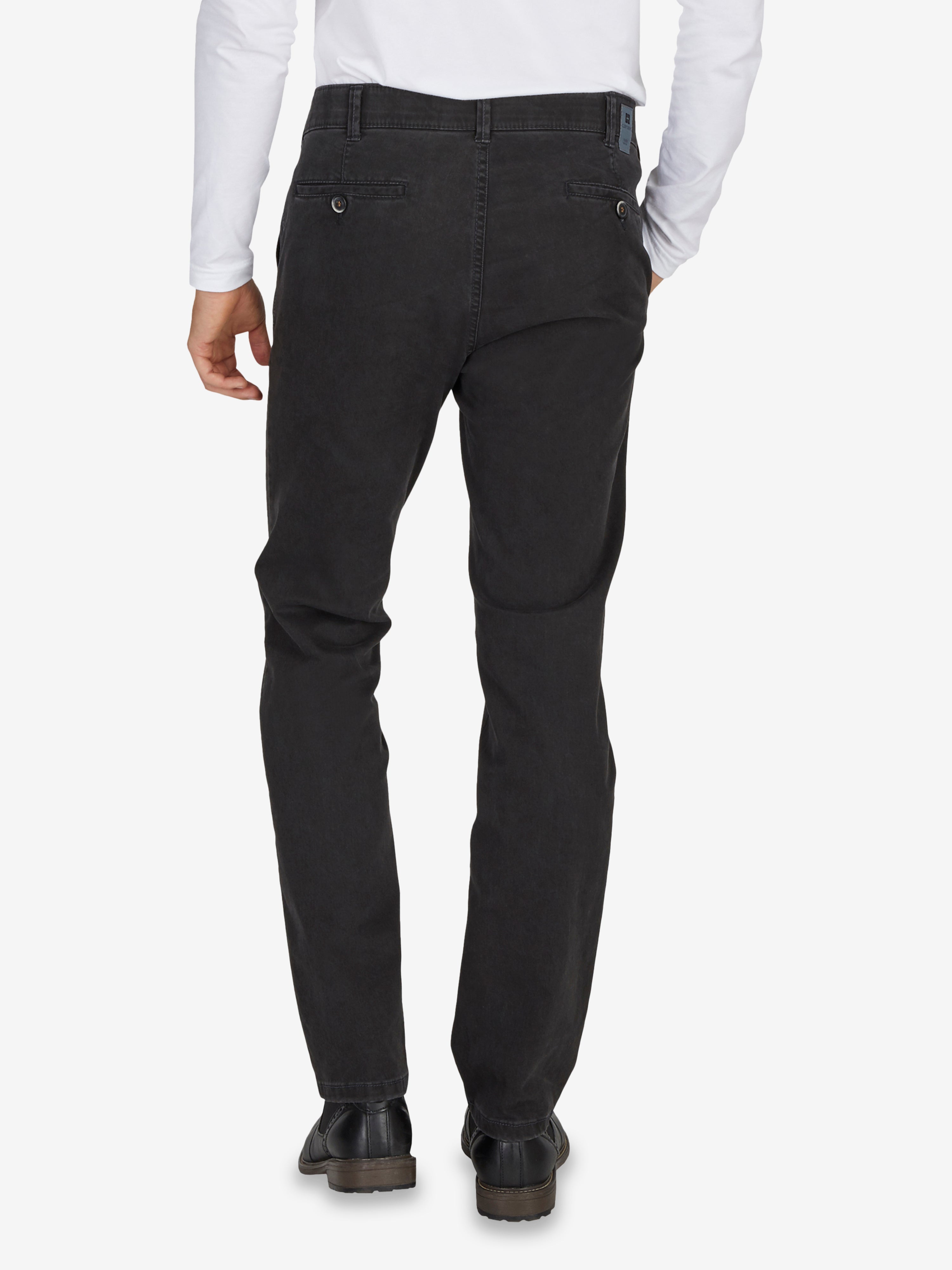 Hose GARVEY 6421 in Anthrazit, bequeme Flat Front-Hose mit elastischem Komfortbund, Hemdenstopper und schlankem Beinverlauf, hergestellt aus hochelastischem Baumwoll-Gabardine mit High Stretch, Regular Fit, in Grau, ideal für Herbst/Winter.